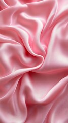 Fototapeta premium Draped pink fabric with soft folds and gentle curves visible