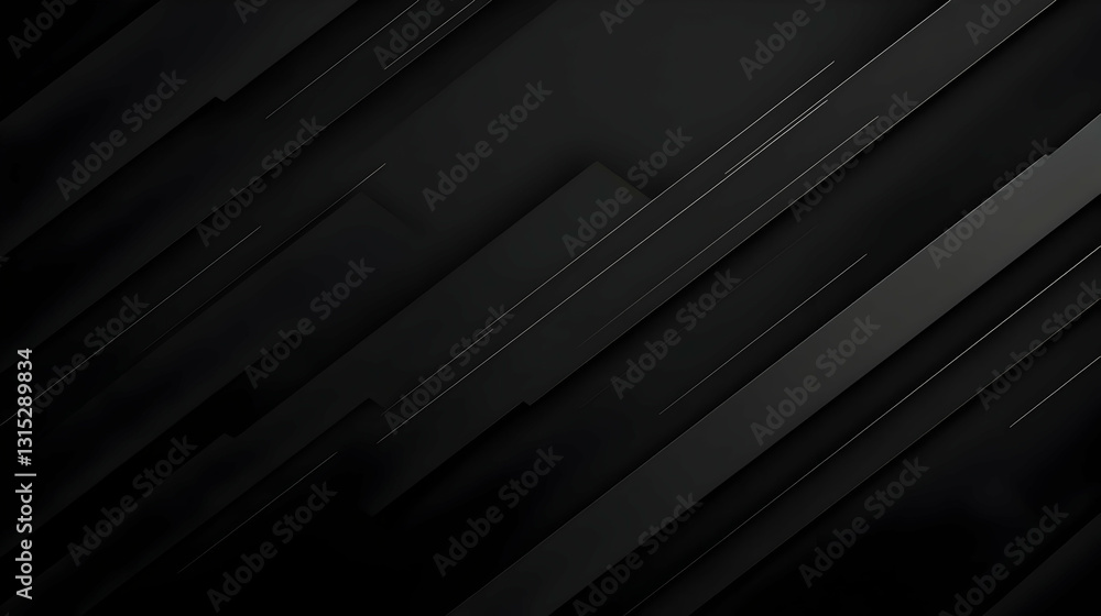 Aufkleber dark abstract background with diagonal lines and subtle glitter in shades of black and gray for mode