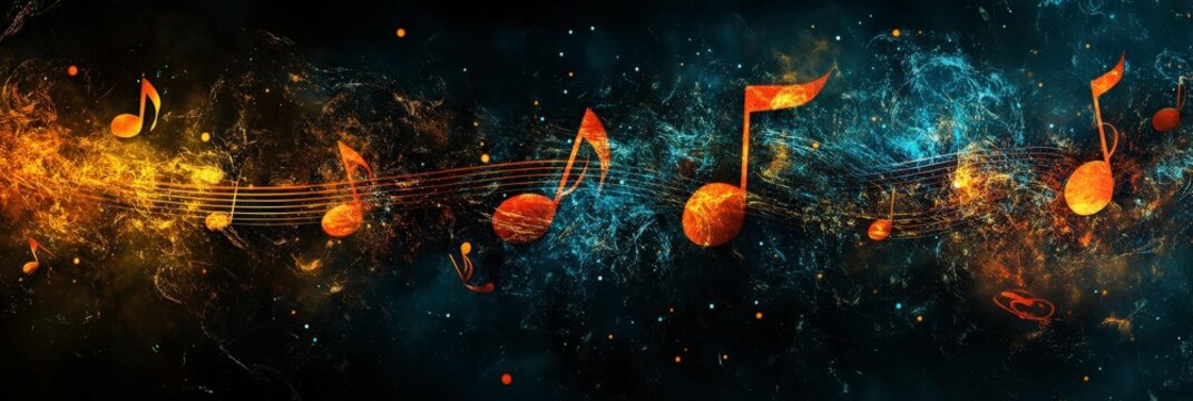 Vivid musical journey of fiery and azure notes