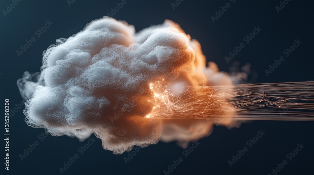 Poster cloud computing technology is represented by the concept of transferring databases to the cloud, fea