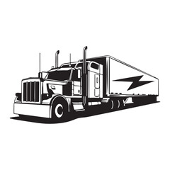 Big Truck silhouette vector illustration