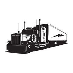 Big Truck silhouette vector illustration