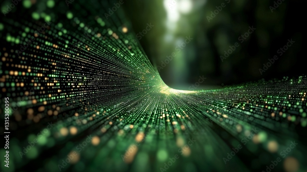 Poster A 3D rendering of a digital binary code matrix serves as a background, symbolizing the interconnectedness, intricacy, and overwhelming data of the modern digital era