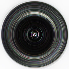 Colorful radial motion effect. Abstract rounded background. Color curves and sphere.