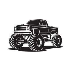 Monster truck silhouette vector illustration