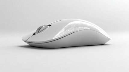 White Wireless Computer Mouse on Plain Background (1)