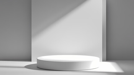 white isolated podium