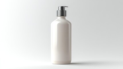 Blank Cream Dispenser Bottle Mockup Against White Background
