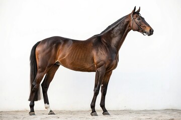 Obraz premium standardbred horse isolated on white background