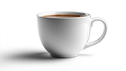 White Coffee Cup Against White Background