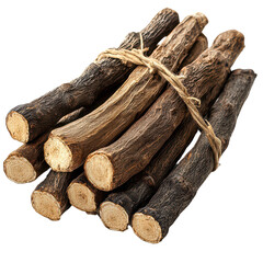 Licorice Root Isolated on Transparent Background, PNG