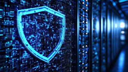 Digital Security Concept with Night Vision Effect