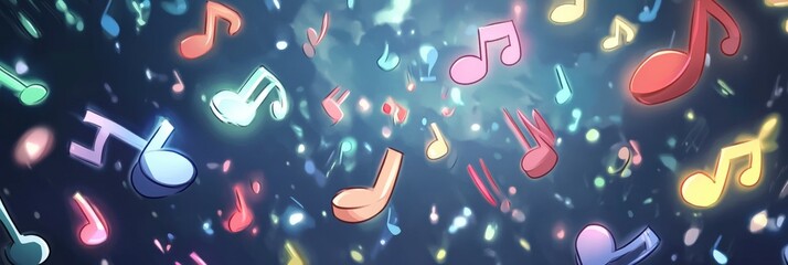 Floating audible colors in chaotic harmony of nature.