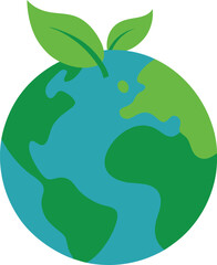 ecology concept green earth green leaf paper art