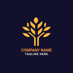 Company Tree Vector Logo Design