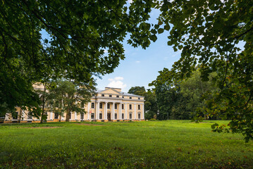 Verkiai Castle Building in the Public Park in Vilnius City