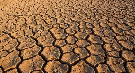 Dry Cracked Earth Texture Background During Drought Climate Change Concept