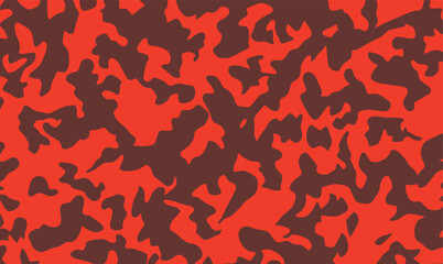 Vector illustration of abstract camouflage fabric design with a mix of red and burgundy color. Camouflage texture natural soft colors background, wallpaper. For hunting and military purposes.