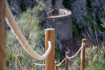 Hiking to Montejaque dam (Presa de Montejaque) and Hundidero cave (Cueva del Hundidero) in the...