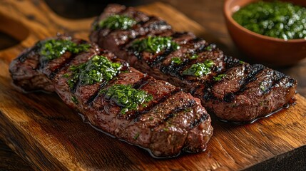 Experience the heart of argentinian asado grilled perfection with chimichurri