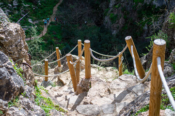 Hiking to Montejaque dam (Presa de Montejaque) and Hundidero cave (Cueva del Hundidero) in the...