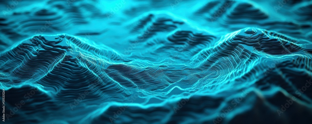 Poster topographic map background concept. topo contour map. rendering abstract illustration. valleys and m