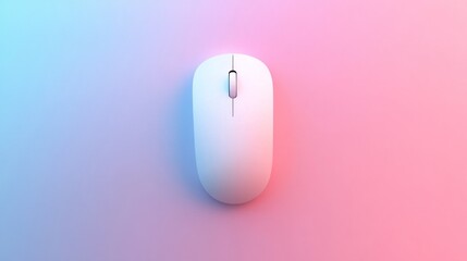 Wireless computer mouse on a gradient background