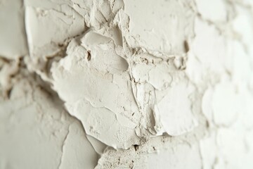 Close-up view of a textured off-white wall with a rough, uneven surface.