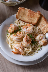 Shrimp with pasta