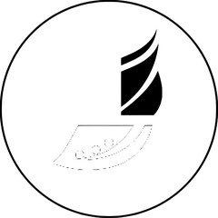 Abstract green leaf logo design 