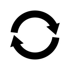 Two arrows circle icon