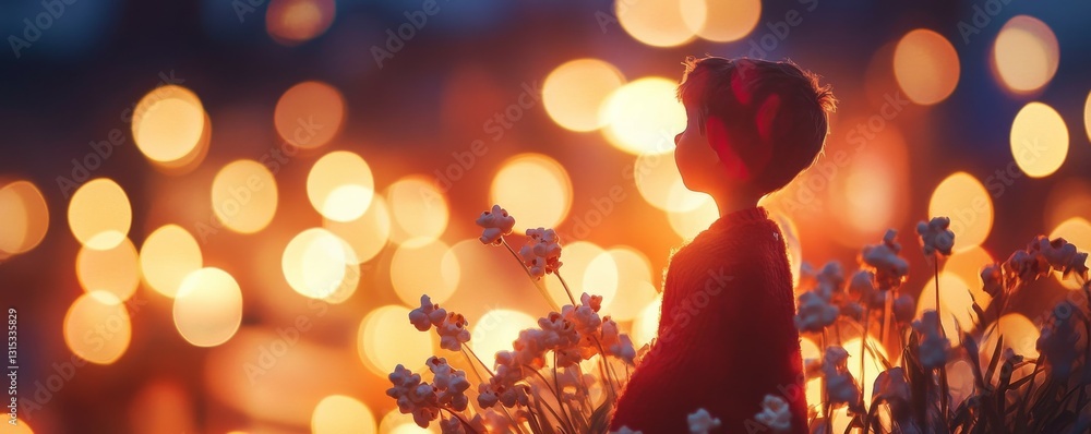 Poster popcorn in front of bokeh background