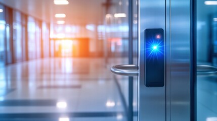 High-Tech Control Systems with Bright Office Background