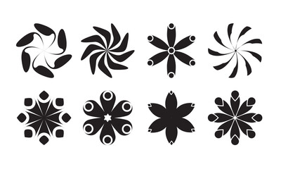 modern flower icon. modern flower icon vector art. icons set. clipart graphics