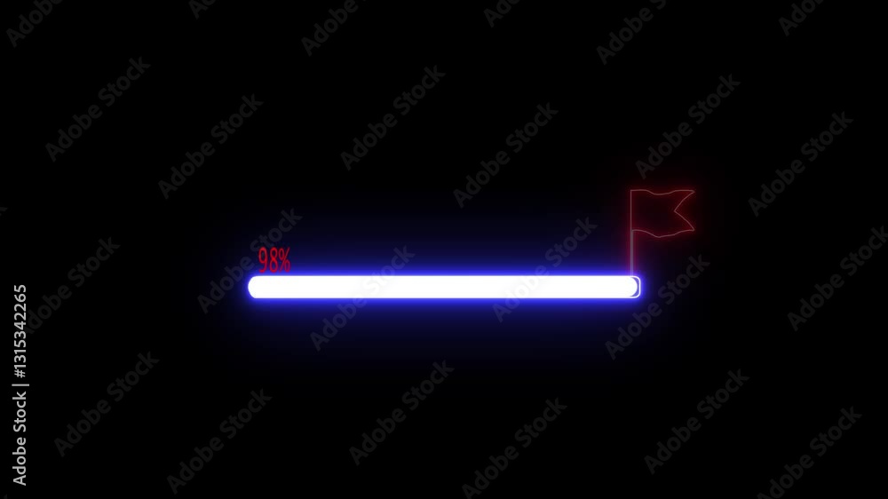 Poster white color loading bar animation . processing ,downloading , glowing ,colorful animation
