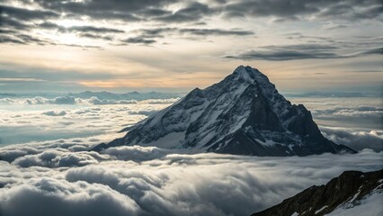 snow covered mountains