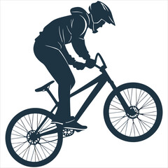 Obraz premium silhouette Bike image on white background