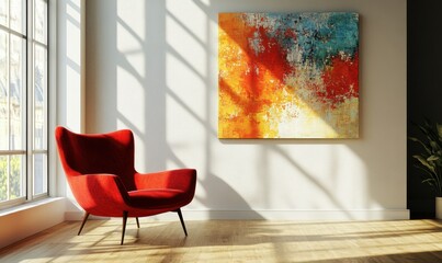 Red Chair in a Modern Room