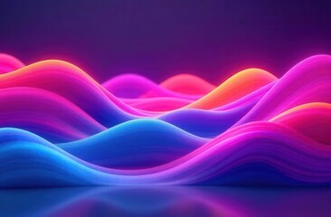 Vibrant abstract waves with neon colors for creative and artistic design