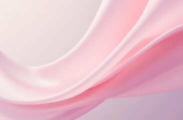 Elegant flowing pink fabric with soft curves for design and background concepts