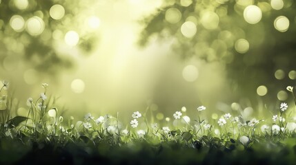 Obraz premium Green fresh grass lawn in Spring.