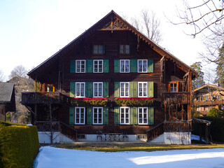 A traditional wodden chalet, Gstaad Switerland