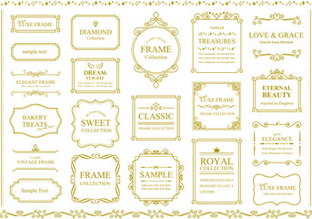 ビンテージ　エレガント　クラシック　アンティーク　オーナメント　ヴィンテージフレームのセット