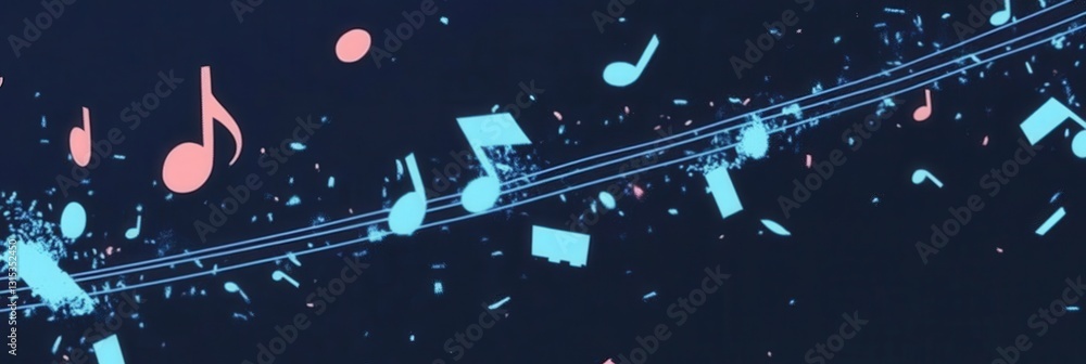 Poster explosion of notes in dynamic digital composition