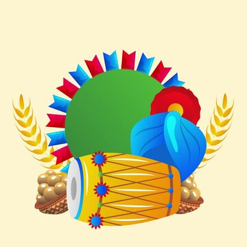 Indian Festival Vaisakhi Square Animated Background