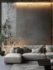 Modern living room with a minimalist aesthetic