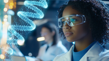 Empowered Women in Biotechnology Analyzing Genetic Sequences