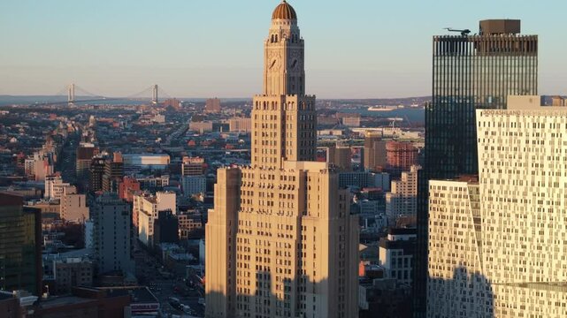 Aerial view of One Hanson Place in Brooklyn