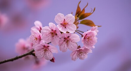 Stunning Cherry Blossom Petals on a Soft Background in Springtime
