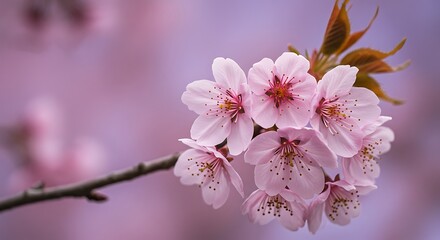 Obraz premium Stunning Cherry Blossom Petals on a Soft Background in Springtime 